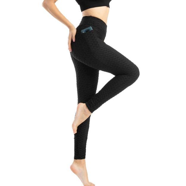 Women Anti-Cellulite Yoga Pants Butt Lift Leggings Pocket Push Up